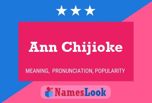 Ann Chijioke 名字海报