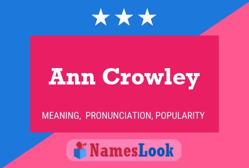 Ann Crowley 名字海报