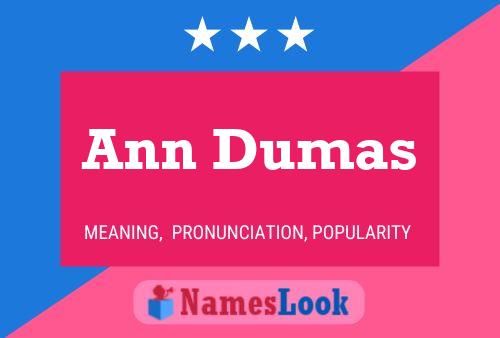 Ann Dumas 名字海报