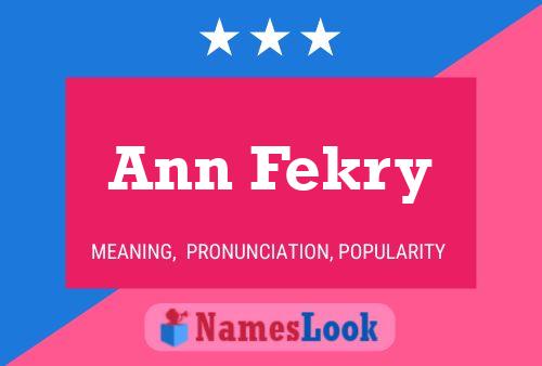 Ann Fekry 名字海报