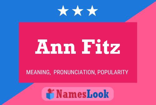 Ann Fitz 名字海报