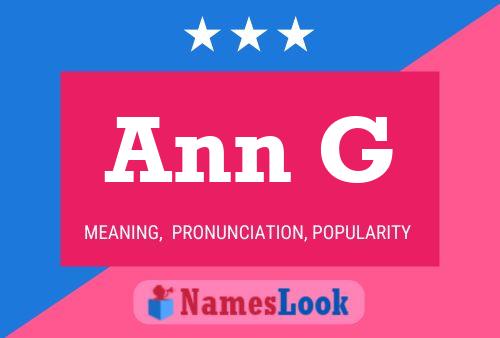 Ann G 名字海报