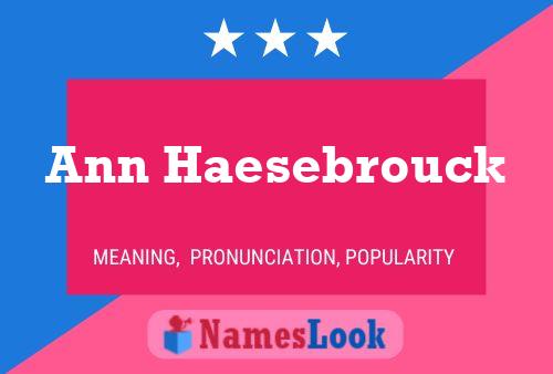 Ann Haesebrouck 名字海报