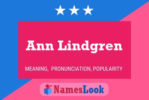 Ann Lindgren 名字海报