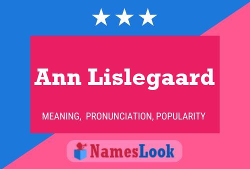 Ann Lislegaard 名字海报