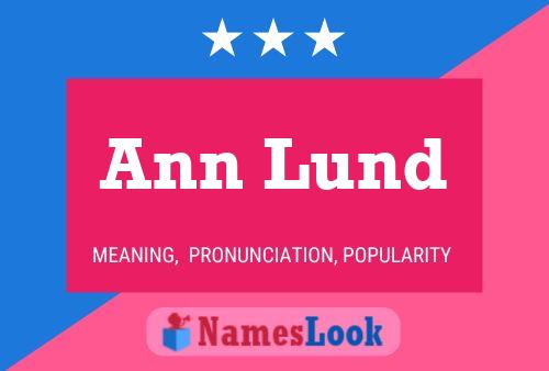 Ann Lund 名字海报