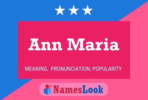 Ann Maria 名字海报