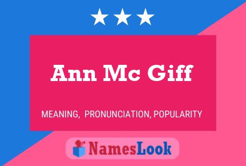 Ann Mc Giff 名字海报