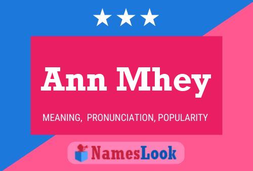 Ann Mhey 名字海报