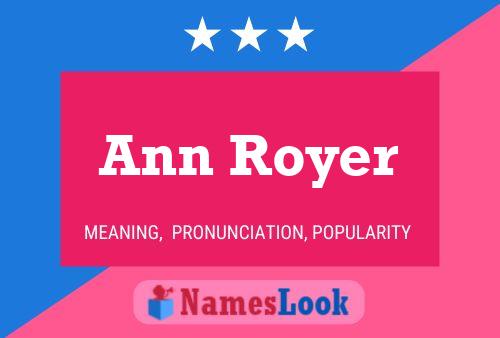 Ann Royer 名字海报