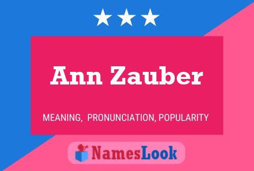 Ann Zauber 名字海报