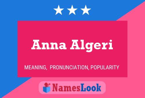 Anna Algeri 名字海报