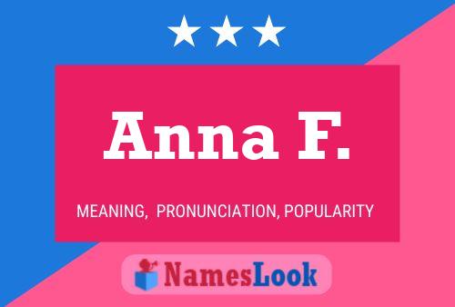 Anna F. 名字海报