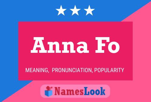 Anna Fo 名字海报