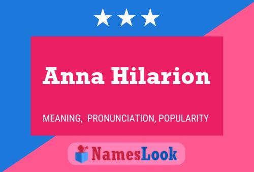 Anna Hilarion 名字海报