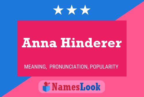 Anna Hinderer 名字海报