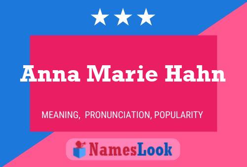 Anna Marie Hahn 名字海报