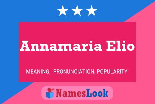 Annamaria Elio 名字海报