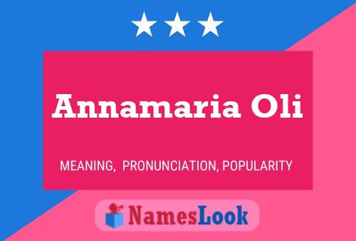 Annamaria Oli 名字海报