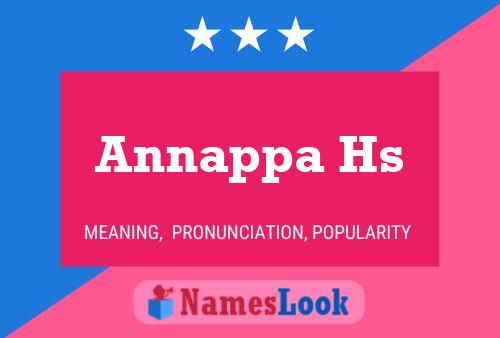 Annappa Hs 名字海报