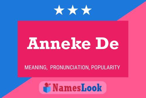 Anneke De 名字海报