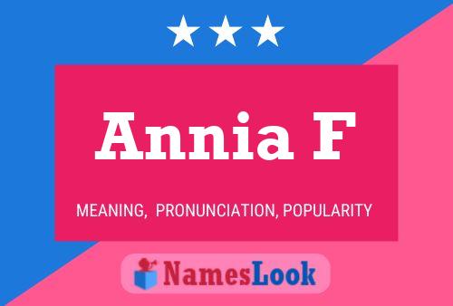 Annia F 名字海报