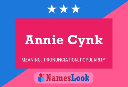 Annie Cynk 名字海报