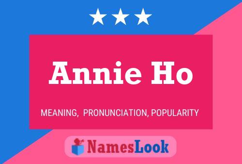 Annie Ho 名字海报