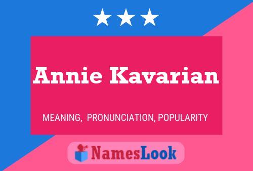 Annie Kavarian 名字海报