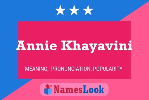 Annie Khayavini 名字海报