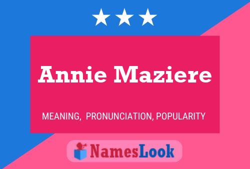 Annie Maziere 名字海报