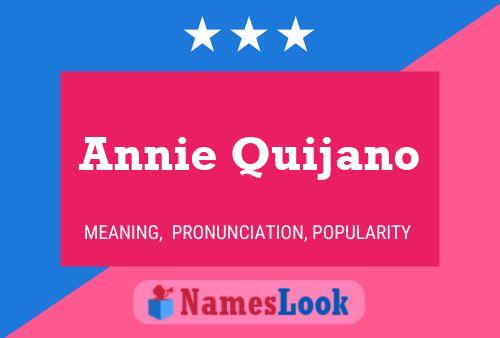 Annie Quijano 名字海报