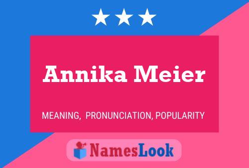 Annika Meier 名字海报