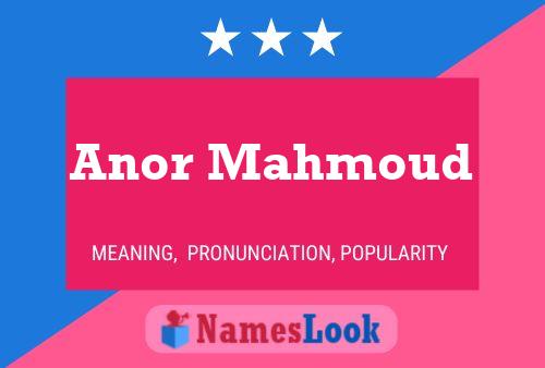 Anor Mahmoud 名字海报