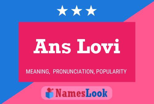 Ans Lovi 名字海报