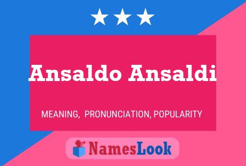 Ansaldo Ansaldi 名字海报