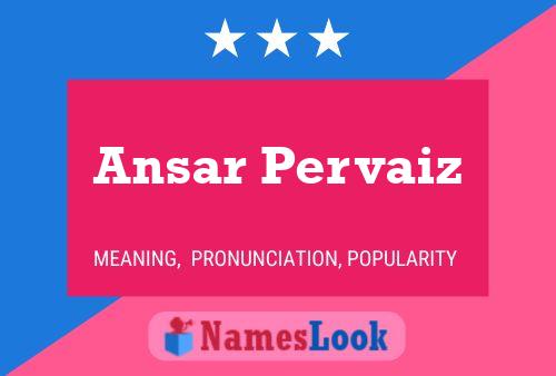 Ansar Pervaiz 名字海报