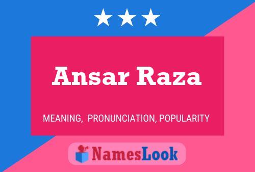 Ansar Raza 名字海报