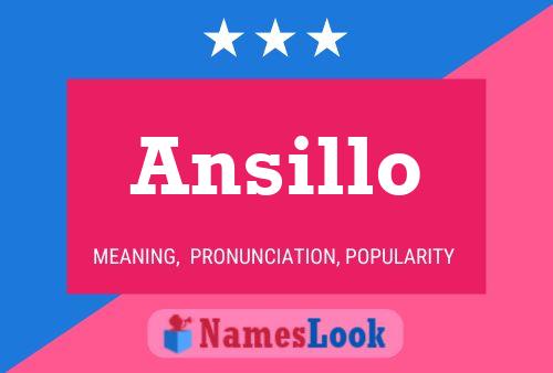 Ansillo 名字海报