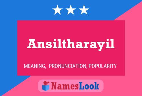 Ansiltharayil 名字海报