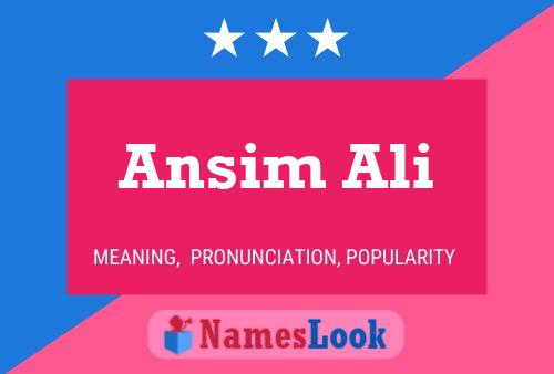 Ansim Ali 名字海报