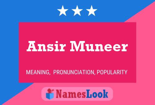 Ansir Muneer 名字海报