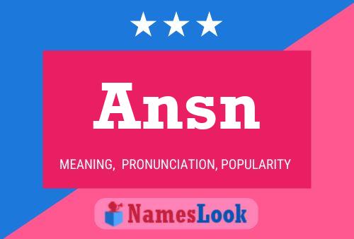 Ansn 名字海报