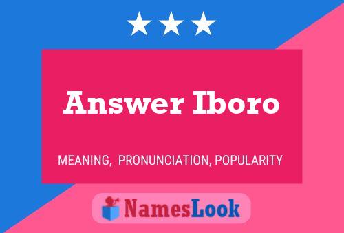 Answer Iboro 名字海报