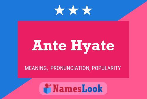 Ante Hyate 名字海报