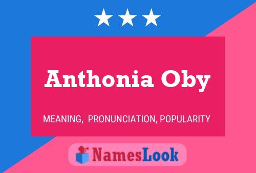 Anthonia Oby 名字海报