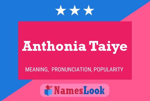 Anthonia Taiye 名字海报