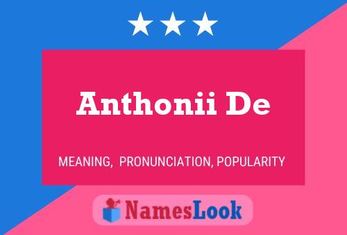 Anthonii De 名字海报