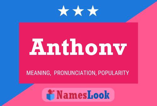 Anthonv 名字海报