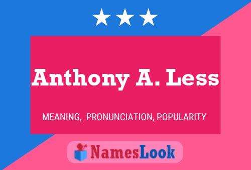 Anthony A. Less 名字海报